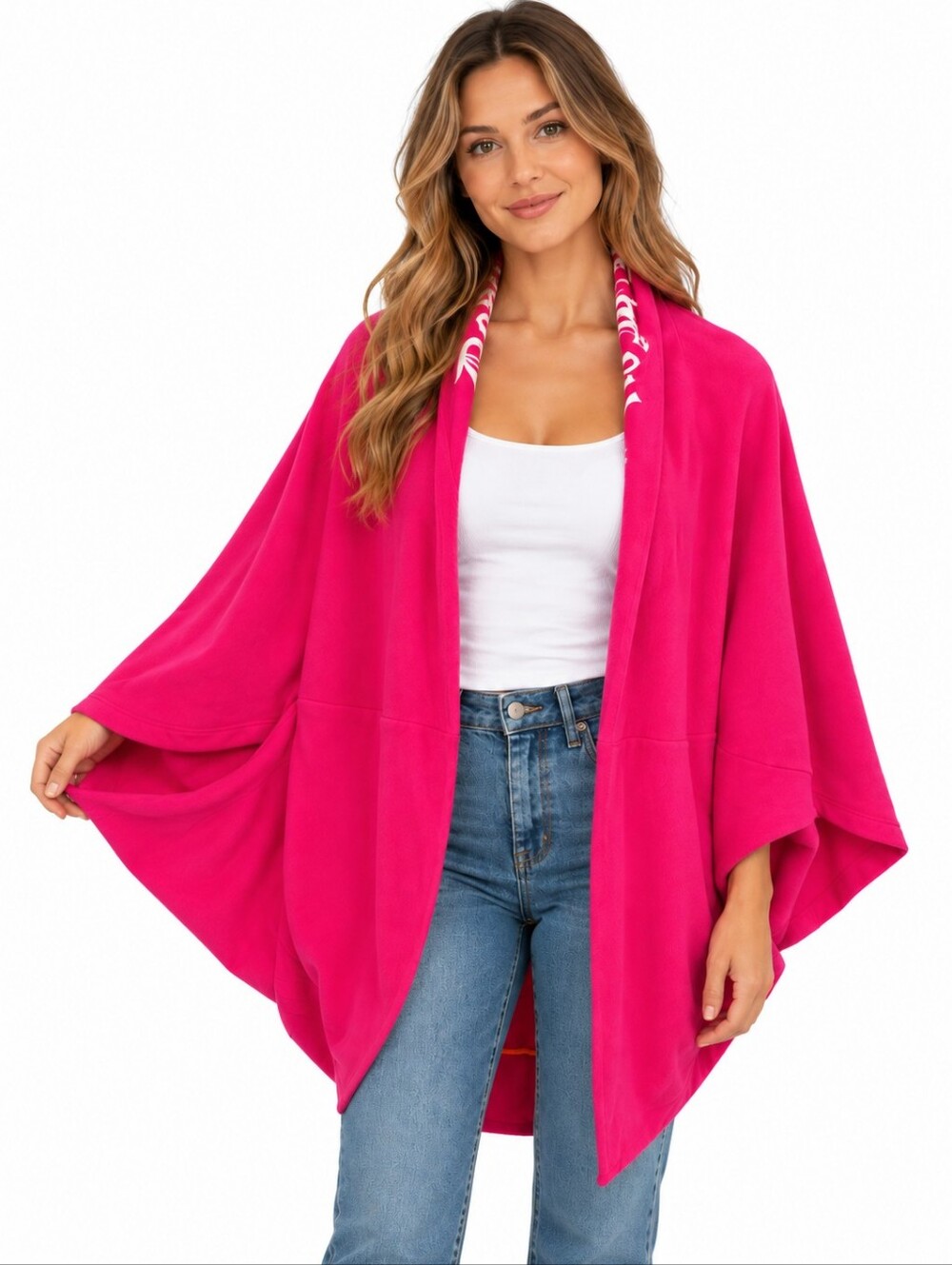 Juicy Couture Down Dog Couture Pink Cocoon Cardigan Wrap Size M 2010